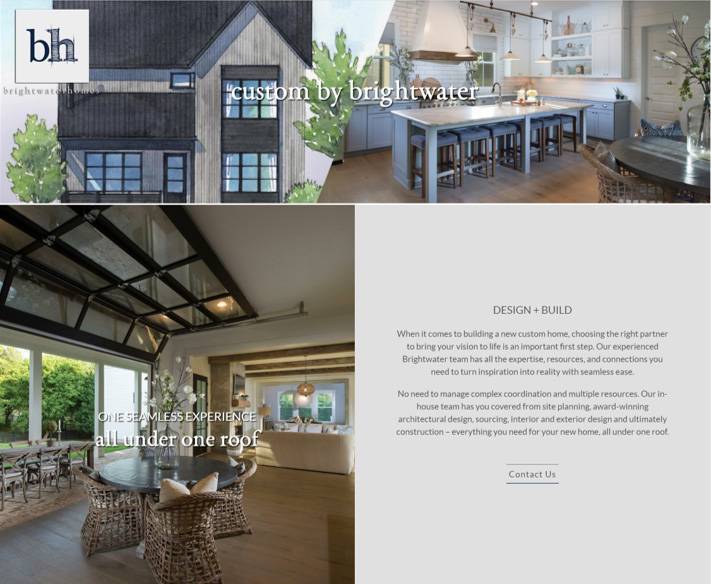 Brightwater Homes Custom Homebuilding Microsite